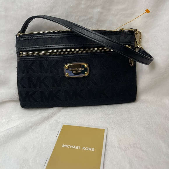 Michael Kors black canvas wristlet - Picture 7 of 9